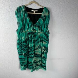 Diane Von Furstenberg Fleurette Silk Embellished Dress Size 12